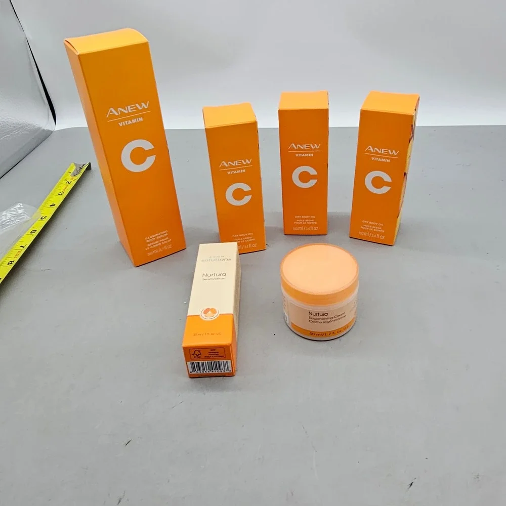 Avon Anew Vitamin C Body Serum Oil & Solutions Nurtura Skincare Set 6pc Lot